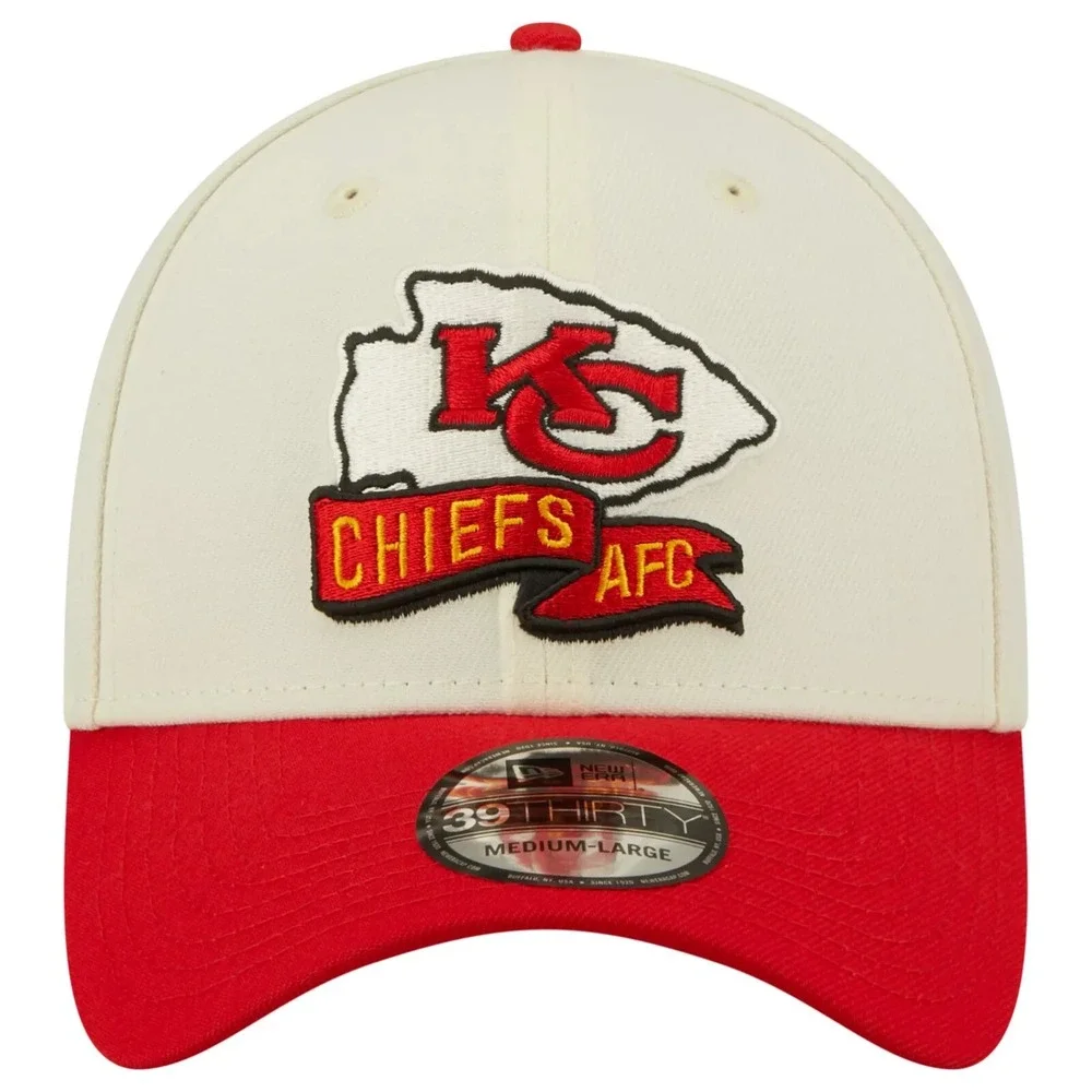 Kansas City Chiefs New Era 39THIRTY NFL Sideline On-Field Chrome Hat Med/Large